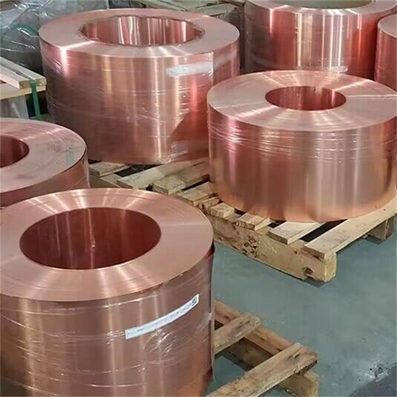 纯铜T2紫铜带0.1mm0.7mm0.9m高精分条镀锡镀镍紫铜带止水铜带
