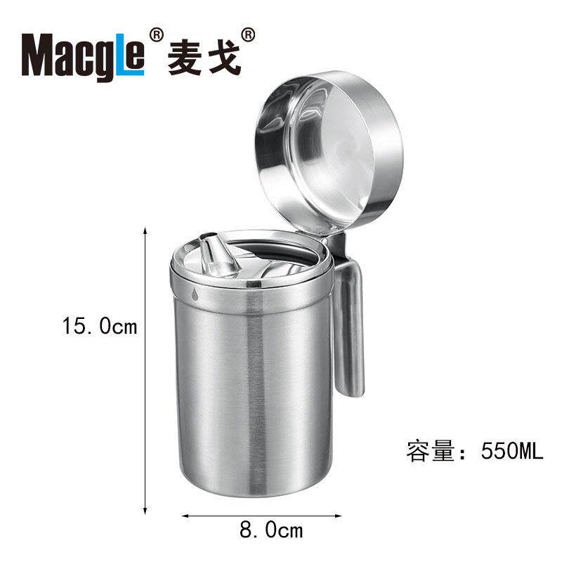 工厂供应不锈钢304油壶防尘防漏油壶家用厨房用品500ML油瓶油壶