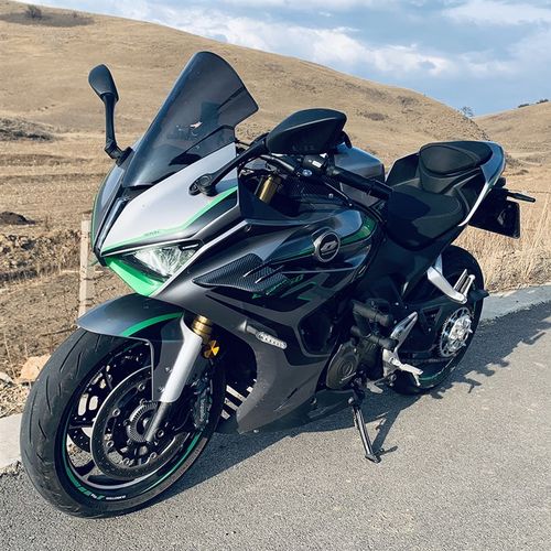 适用钱江QJ赛550挡风 GS550加高前挡护目镜 机车竞技改装 550挡风