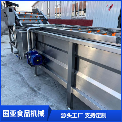 商用蔬菜水果气泡清洗机 荔枝龙眼清洗风干流水线 豆角清洗设备