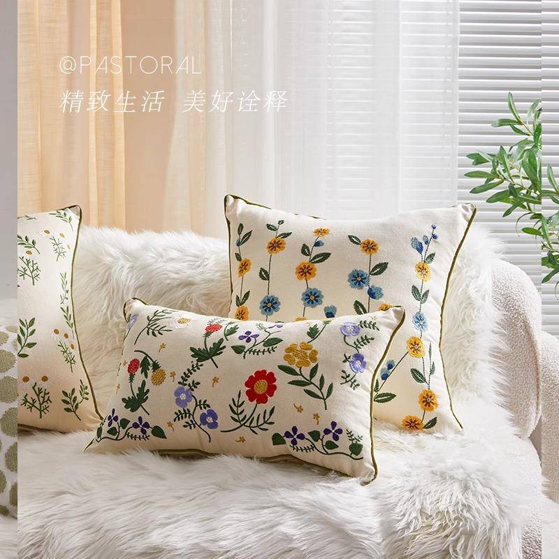 美式轻枕奢田jf004园抱枕套卧室客厅沙发抱靠套枕家居客厅腰含枕