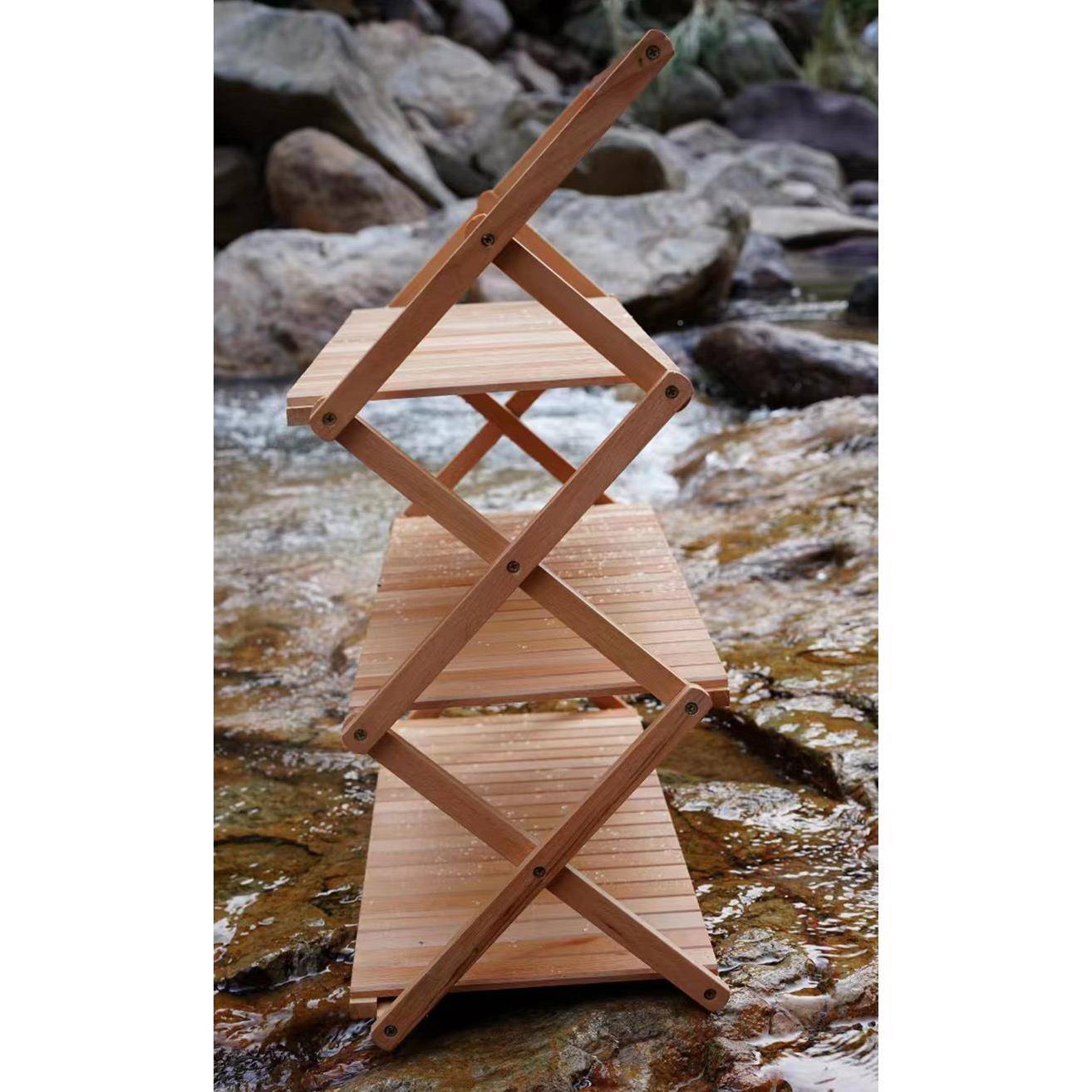 家地具好物房间门后卧室收阳ZJ-02台落纳架木质折叠移动多层置物