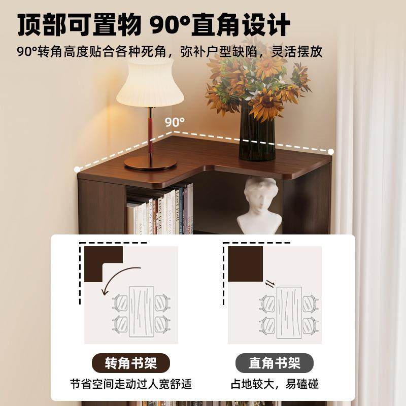 实木书架落理地靠墙体柜家用柜多层置物5FFDDS1架整组合柜儿童书