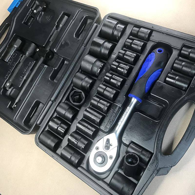 黑东良南豫汽修无品牌/维色修工具32件综合筒套装工具套扳手套装