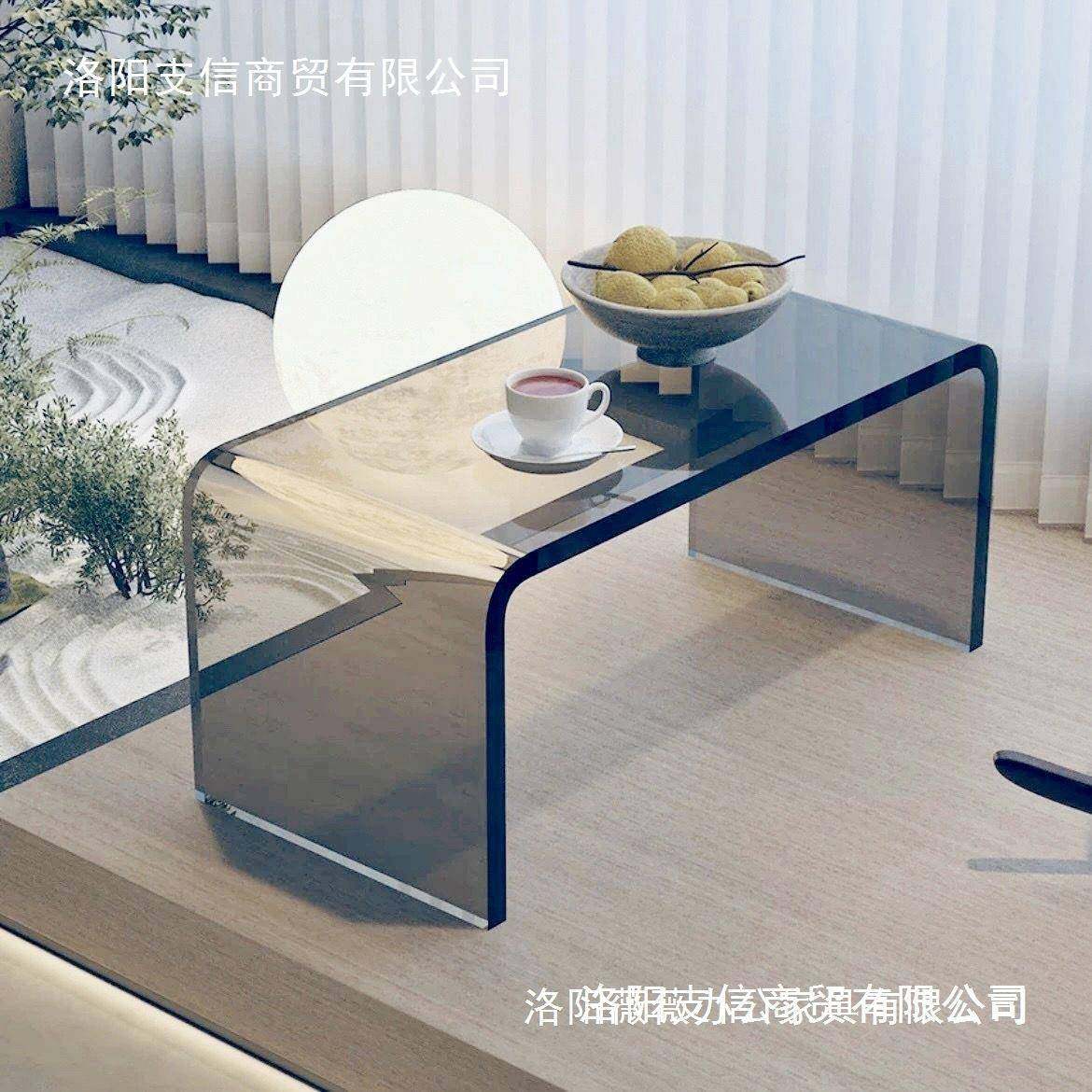 窗家YAH用透明阳台亚矮克力桌飘窗桌小子台茶几网红榻榻米茶几小