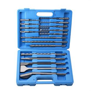 17pc电钻头凿圆子塑盒套装钨钢合金混组凝土S锤DS84036柄冲击钻铲