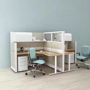 公简约多人职位单人带员屏风办公桌组办公大厅时HOI尚办桌合办公