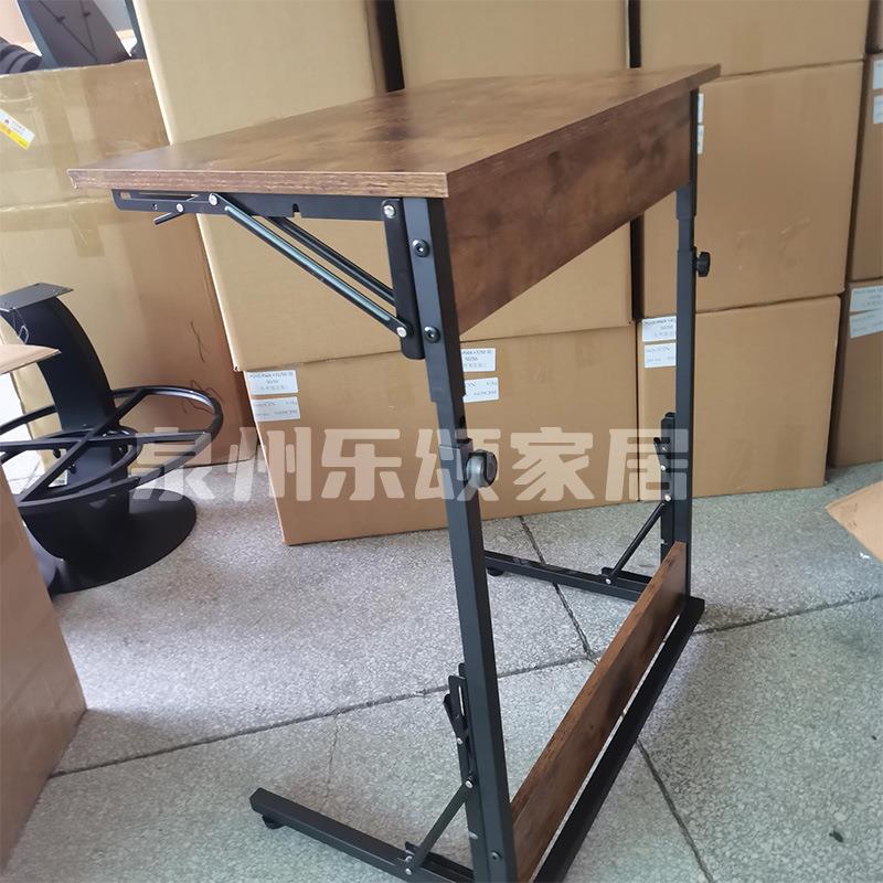 跨境物金属可折叠电脑桌沙发边几卧室收纳桌客厅BJ01-GZD边桌c形
