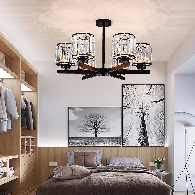 美式水晶客厅餐厅吊欧灯时酒223店别简墅样板房尚大气卧室灯饰