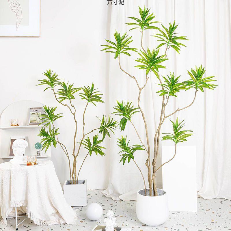 植物璃兰树百合竹绿植大型室装内落地盆栽客厅琉仿生饰摆BD101091