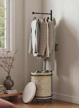 儿童架卧室收PSX衣纳架可移动脏衣篓衣置物入户落地挂帽架玄衣架