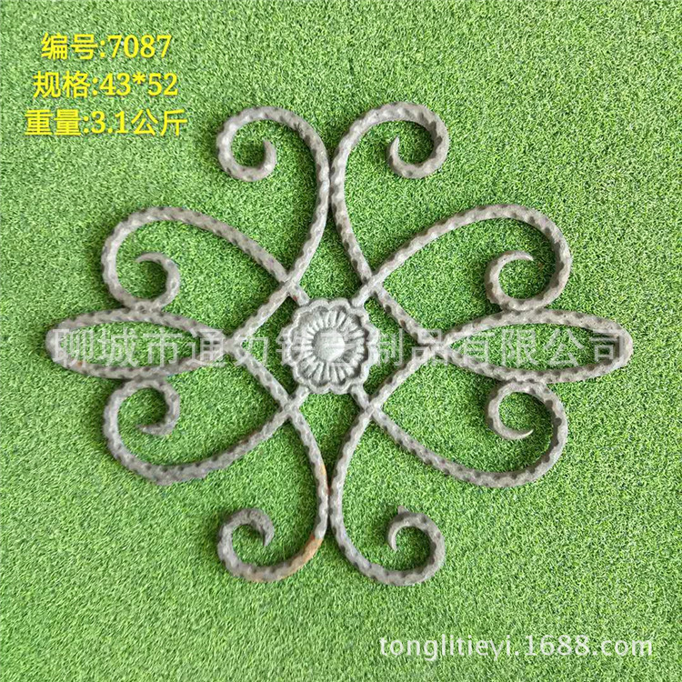山东 铁艺大门配件装饰 铁艺材料 铸铁花五配件厂家