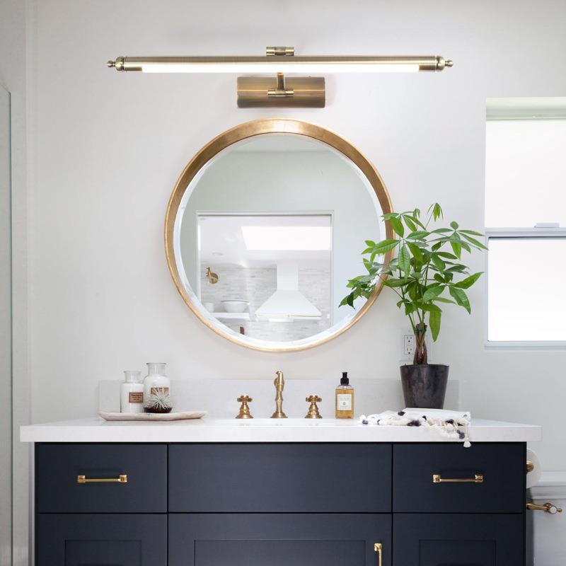 妆美式镜前灯卫生间le复简d浴室镜8008柜化妆洗漱梳台欧式古约防