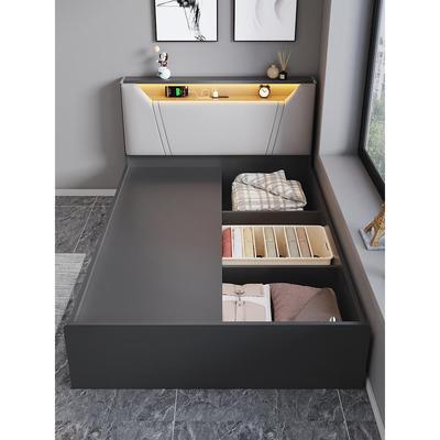 制实木榻榻米床新型箱储物床定1米纳5三抽小高户型EHT收床1米8双