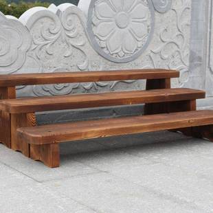 碳化木阳台实木985台地面踏碳化阶梯式 落架地脚板凳多肉花架阶置