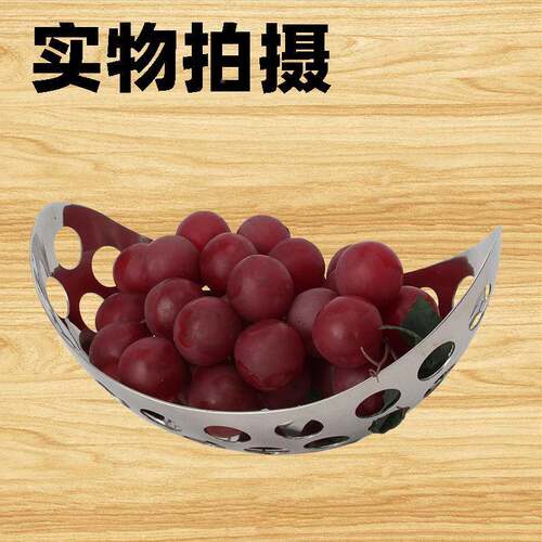 卓晋锈不钢配元宝带孔水果盘果盆酒店KTV自套果盆-ZJ-W441助西餐