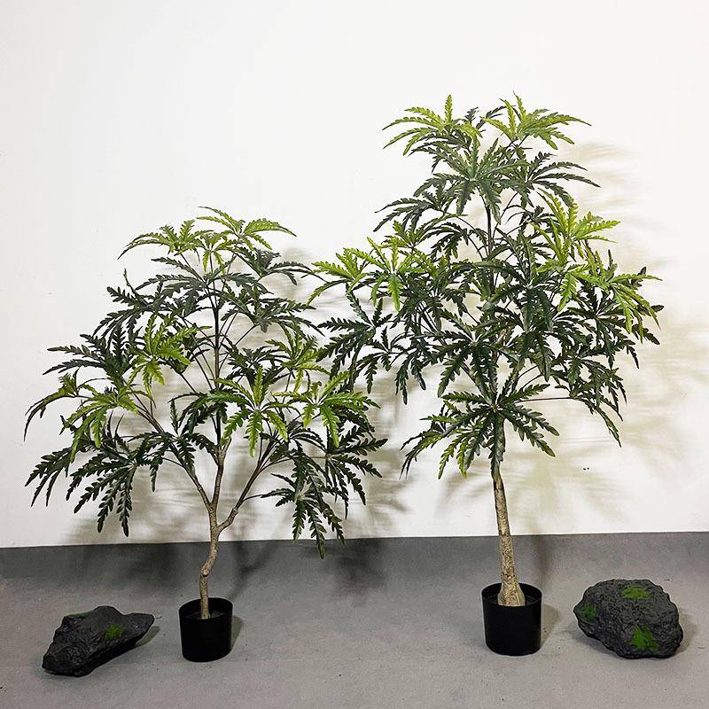 仿真孔雀树木植物型家居装饰假植物落地绿盆栽室内大孔雀QS-2026