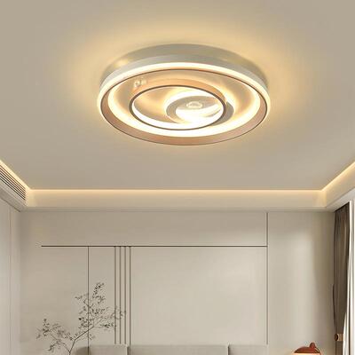 卧室顶代灯简20760约大气高现颜值个性创意温馨圆形LED书吸房吸顶