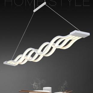 led餐厅吊代创意现个性四头波浪餐吊灯简约吧183台办公灯具家装灯