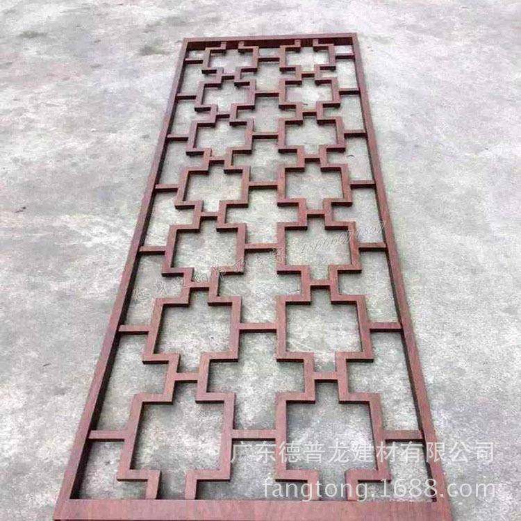 中古式窗棂铝金金属花格89620厂家复铝格栅幕墙格防盗窗木纹铝窗