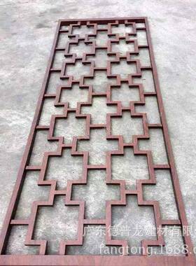 中古式窗棂铝金金属花格89620厂家复铝格栅幕墙格防盗窗木纹铝窗