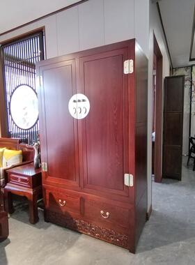 f义阁新式衣橱纯BFI全中实木卧室大衣柜家用简仁易组装成品柜子t