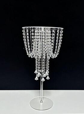 新款跨境婚BTU庆具架亚克力透明珠花帘路道引婚礼摆件花艺装饰路