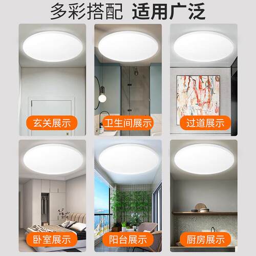 l欧司朗O15561SRAM）顶ed吸灯（圆形简约灯具卧室灯书房阳台客厅