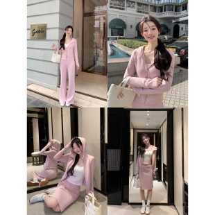 半身裙套装 连帽卫衣外套女休闲微喇阔腿裤 运动修身 1XTWO简约利落