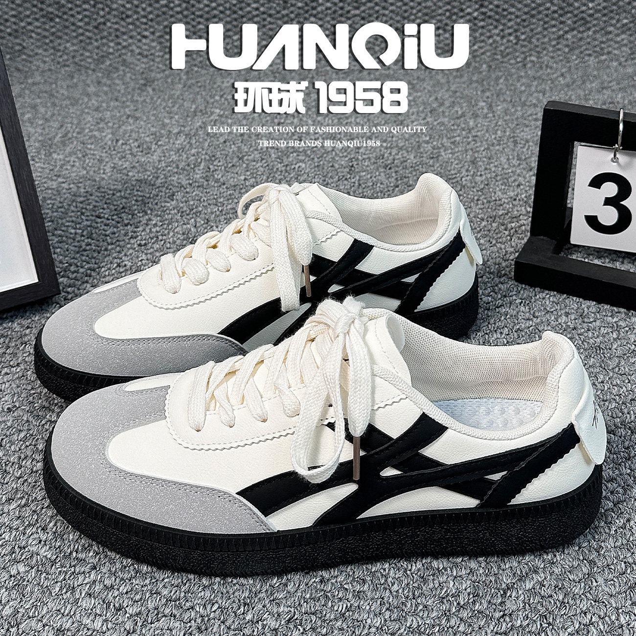 环球复古赛车德训鞋男鞋2026春季爆款休闲百搭潮流校园风学生板鞋