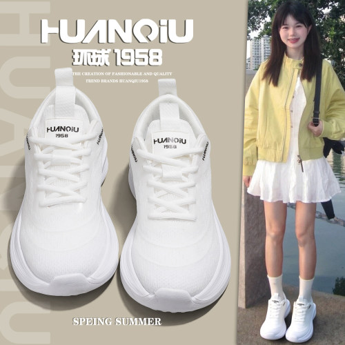 环球官方旗舰店透气飞织运动鞋女