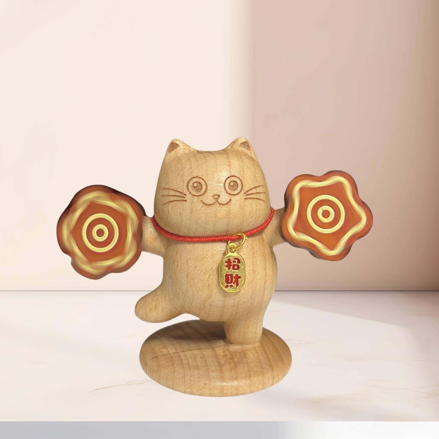 工厂直销榉木手绢猫摆件创意实木雕刻桌面饰品送礼丢手绢猫摆件,纺织面料/辅料/配套,纺织机械配件,淘宝优惠券,粉丝福利购,淘宝优惠卷