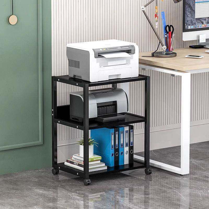 架储物架主机架收纳可移动桌柜子置物打印机多层落地复印办公
