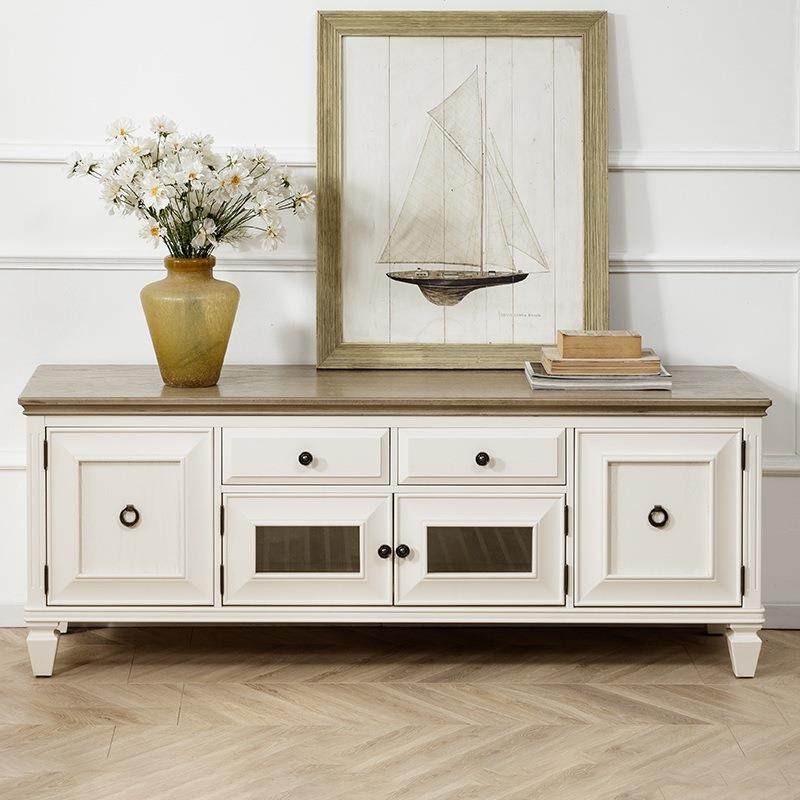 美式乡村实木风化做旧客厅电视柜法式复古卧室储物地柜矮柜影视柜,收纳整理,烫衣板及配件,淘宝优惠券,粉丝福利购,淘宝优惠卷