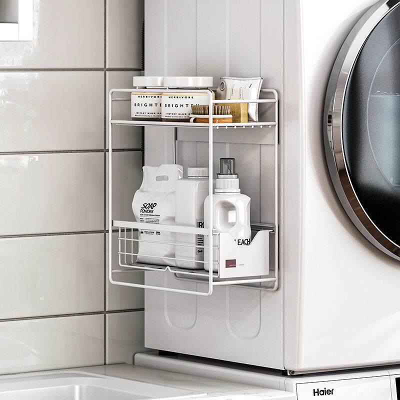 御仕家洗衣机侧边壁挂可抽拉置物架厨房冰箱家用夹缝蔬果