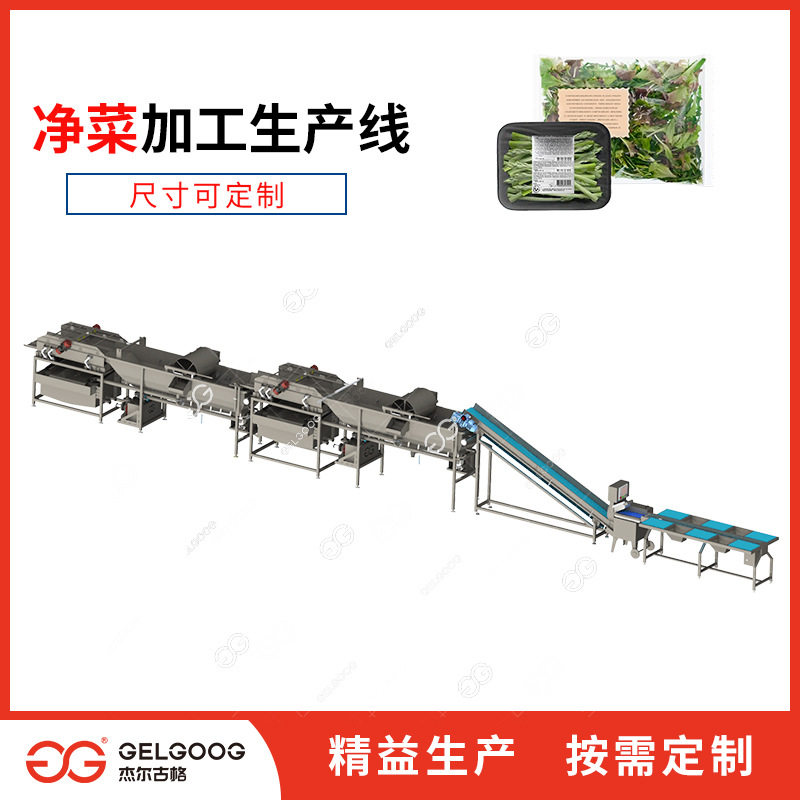 半成品净菜净果加工设备预制菜清洗风干机械果蔬自动洗菜洗果机
