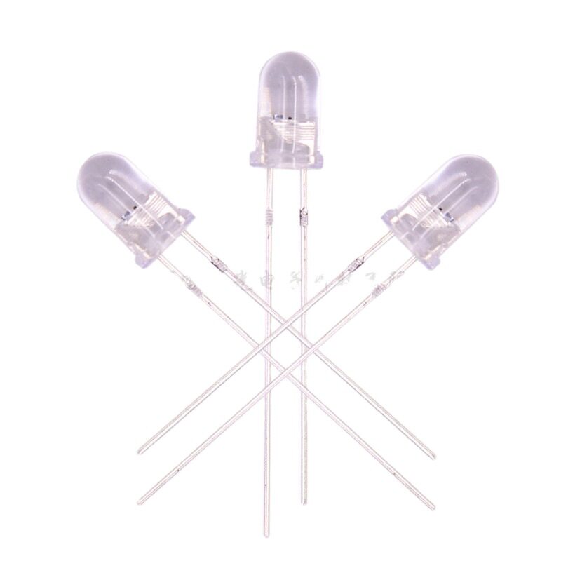 5mm快闪led灯珠装饰灯直插透明圆头高亮闪烁指示灯f5自闪长脚超亮