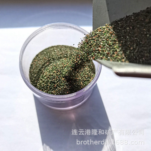水刀砂80目绿色水刀砂绿色石榴石磨料工厂优质绿辉石现货