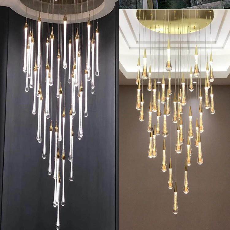后现代大气简约楼梯水晶水滴长吊灯别墅复式楼吧台组合流星雨吊灯,纺织面料/辅料/配套,纺织机械配件,淘宝优惠券,粉丝福利购,淘宝优惠卷