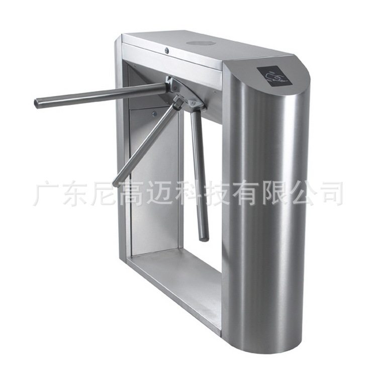 尼高迈桥式弧形三辊闸机指纹刷卡双门禁管理员工进出转杆挡闸门