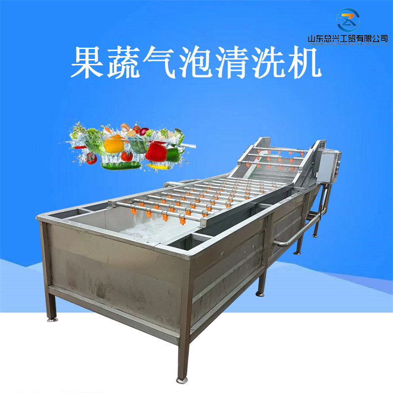 厂家直销果蔬喷淋鼓泡清洗机