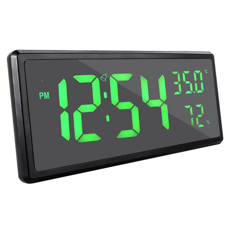意大屏幕时钟厅客桌面电子钟家创温湿度时钟简用VSK约闹钟