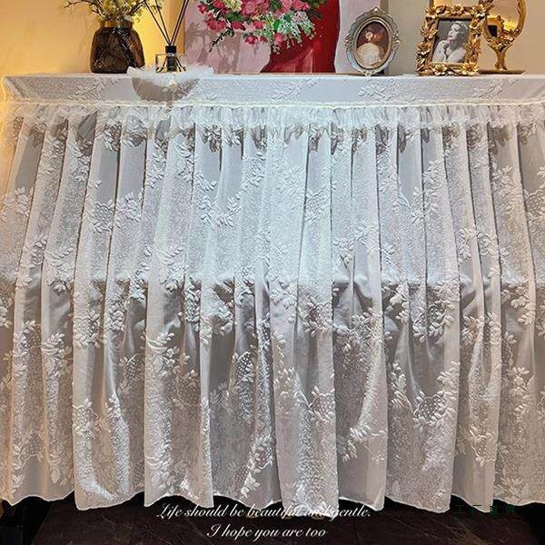 钢琴布电盖布白色蕾丝子钢琴罩全罩美式法美田HTP园凳罩半罩防式