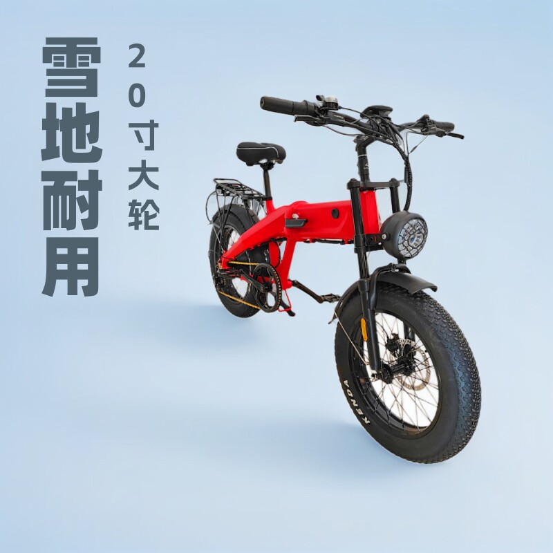 20寸山地电动自行车雪地电动自行车宽胎电动自行车助力电动自行车