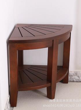 松木浴室凳木CQW质角扇落淋浴凳形转角室卫生间防滑浴凳置物架