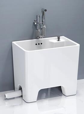 A1小DFK0L家用拖把池阳台卫生陶瓷小户间型高脚墩池号布拖把盆水