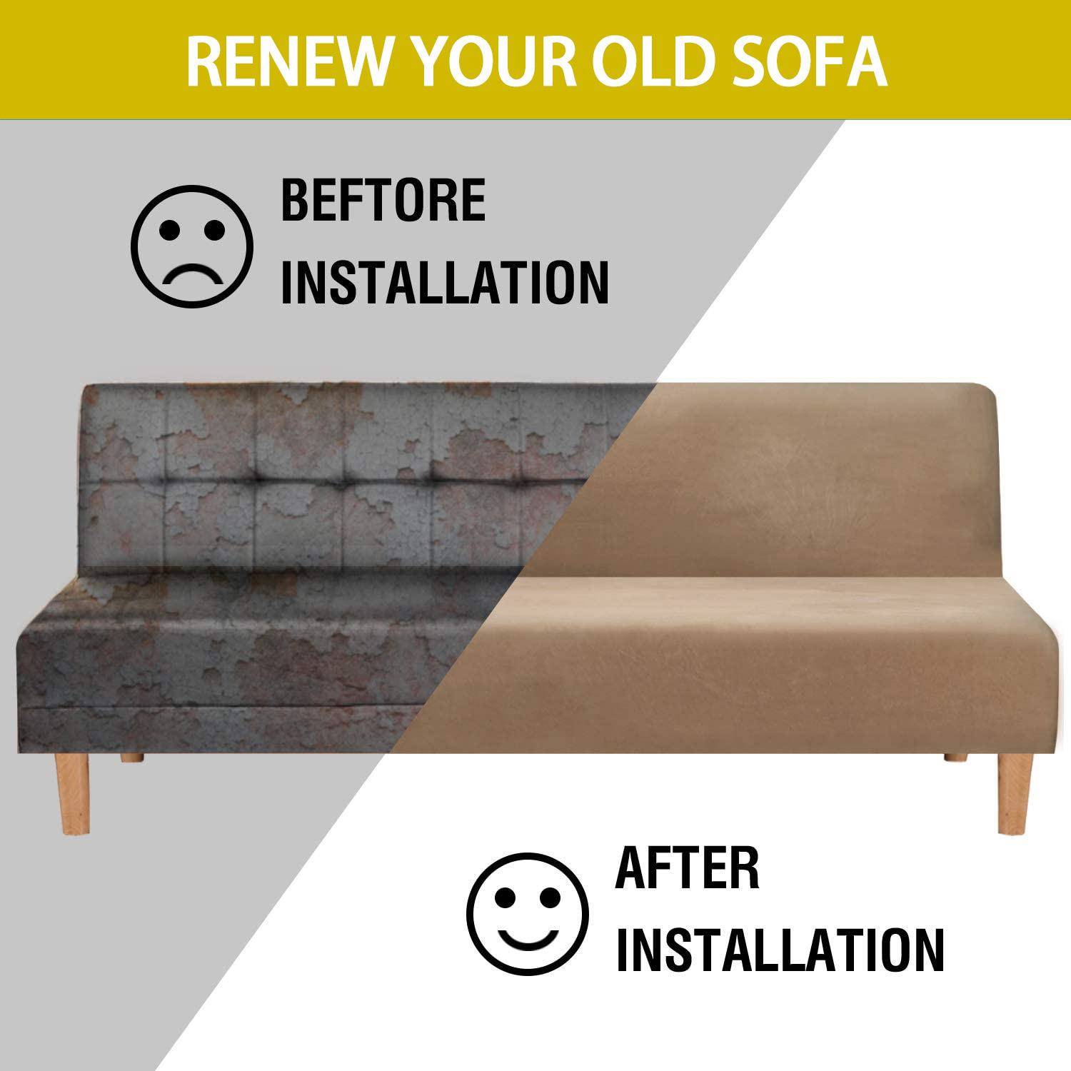 超柔无天发鹅绒扶沙发手床套简约58613纯色防尘防滑布艺沙套罩厂家