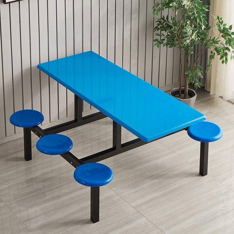 学校连员学生食堂人餐桌椅组合4人68PAV人工地不锈钢体餐桌快餐桌