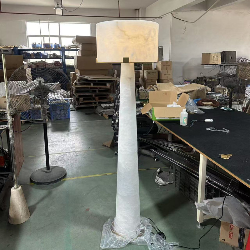 西班牙天然云石北欧轻奢落地灯