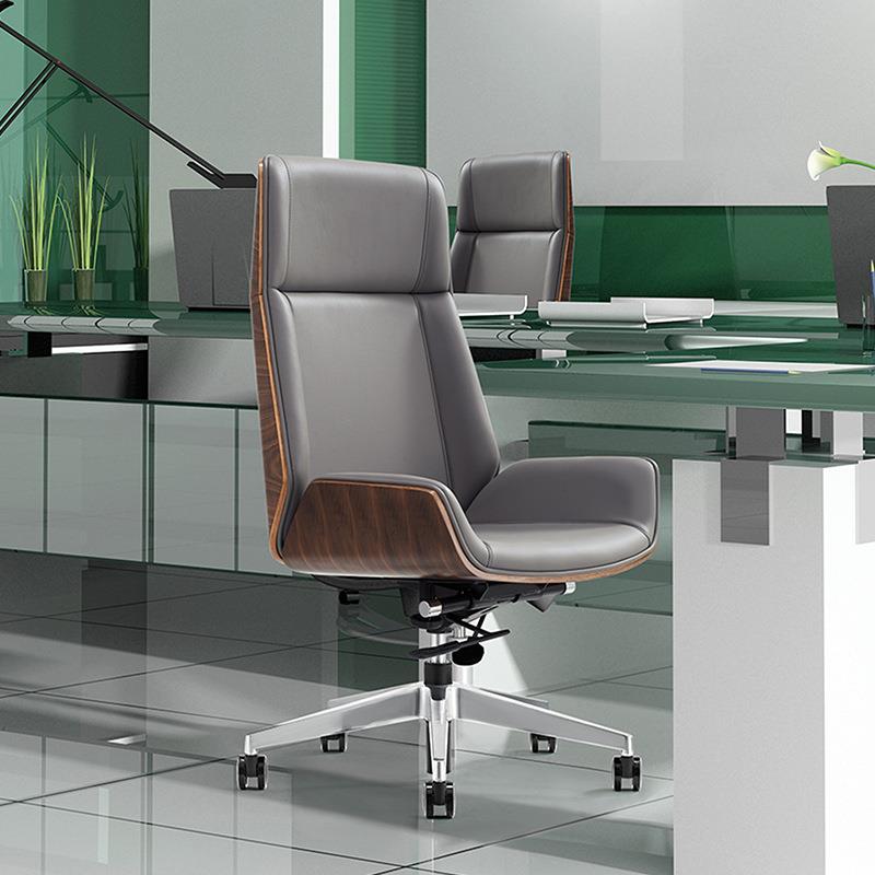 休闲办公时ATL尚班前电椅会议椅西家椅用卧室休皮闲脑椅会客接待